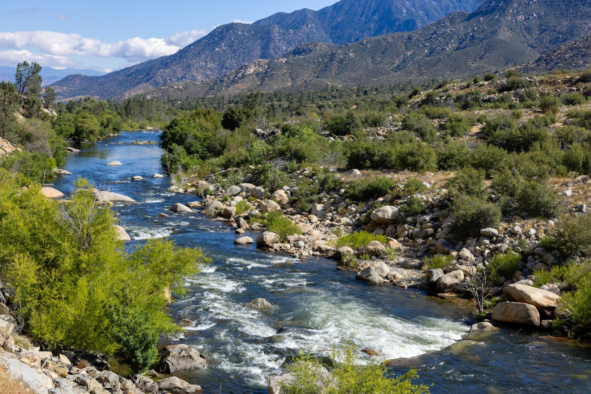 Sierra foothill river country east of the Valley